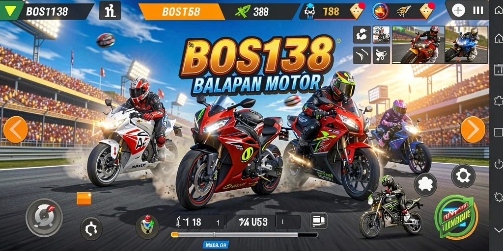 Tampilan menakjubkan dari balapan motor di BOS138.
