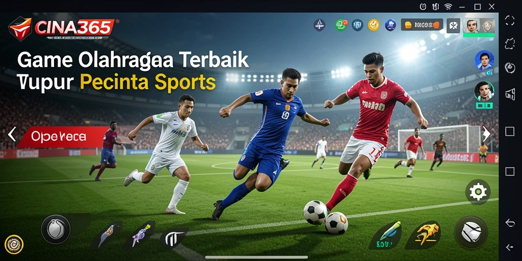 Screenshot gameplay CINA365 menampilkan aksi olahraga seru.
