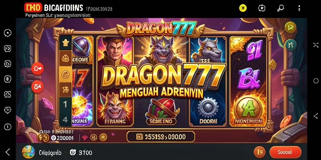 Tampilan gameplay Slot yang seru dan menarik di DRAGON777.
