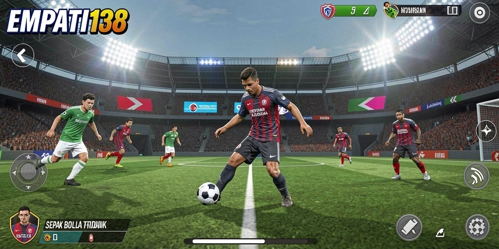 Tampilan gameplay yang menegangkan dalam <strong>EMPATI138</strong> saat bertanding di lapangan.