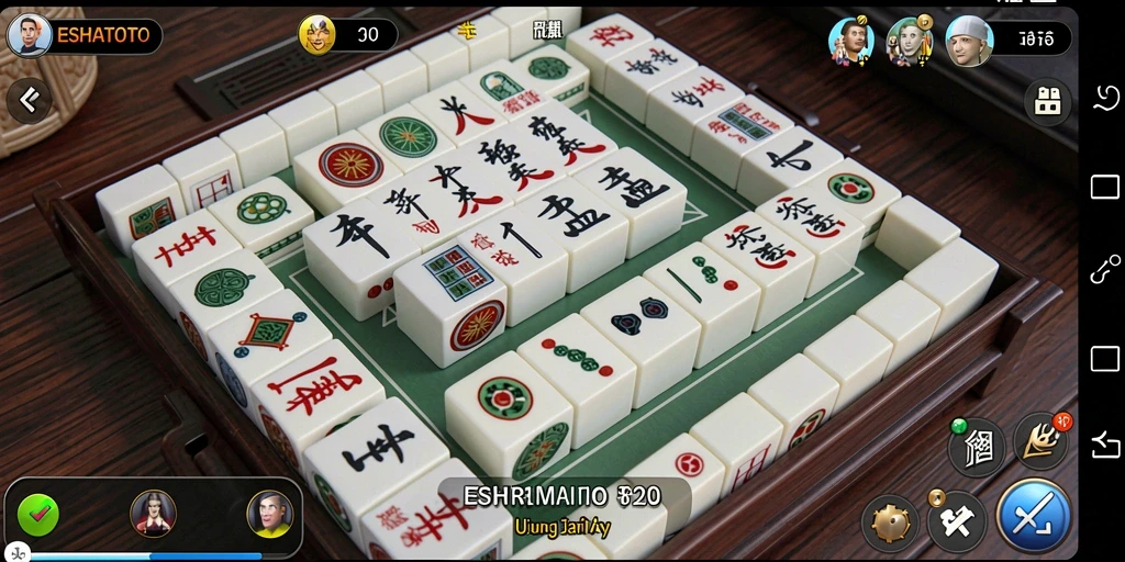 Tampilan gameplay ESHATOTO yang menawan saat bermain Mahjong.