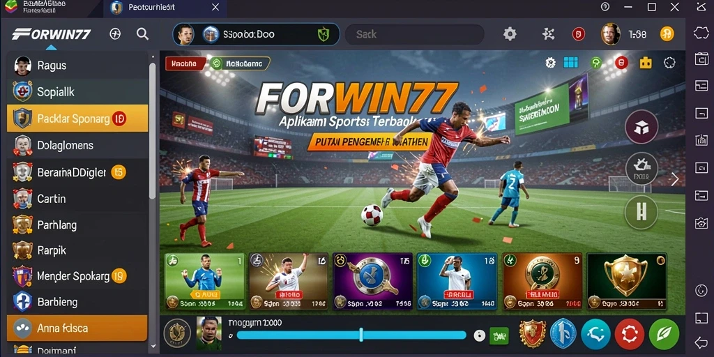 Tangkapan layar gameplay FORWIN77 yang menampilkan taruhan langsung.