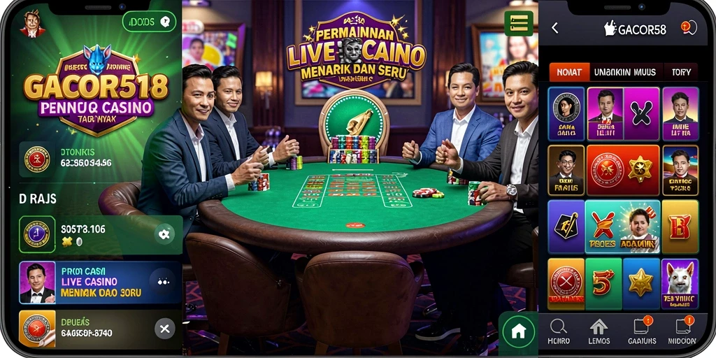 Tampilan gameplay GACOR518 yang menegangkan di Live Casino.