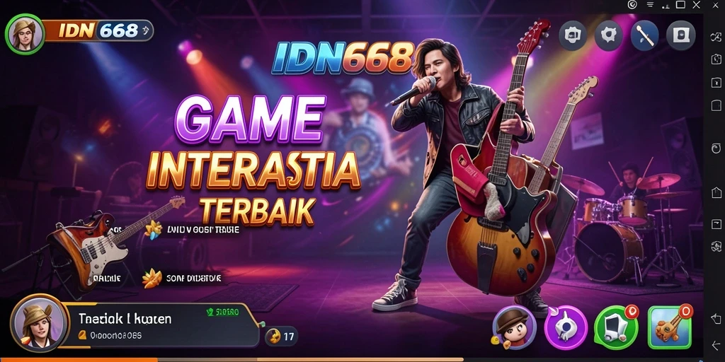 Tampilan gameplay IDN668 yang penuh warna dan interaktif.