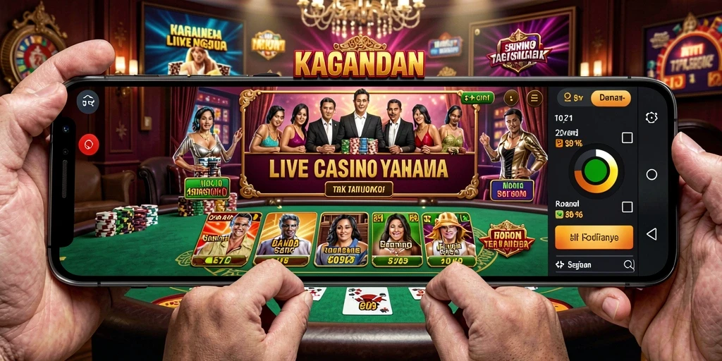 Tampilan gameplay KAGANDAN yang mendebarkan dan interaktif di Live Casino.