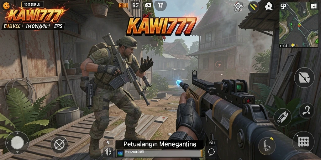 Tampilan gameplay KAWI777 yang menegangkan dan penuh aksi FPS.