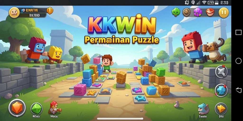 Tampilan gameplay puzzle yang menantang dan menarik di KKWIN.