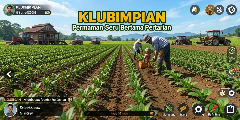 Tampilan gameplay menarik dan realistis dari KLUBIMPIAN saat mengelola pertanian.