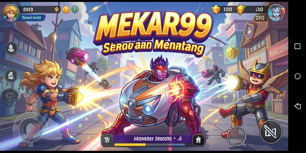 Screenshot gameplay MEKAR99 menampilkan aksi seru dan grafis menarik.