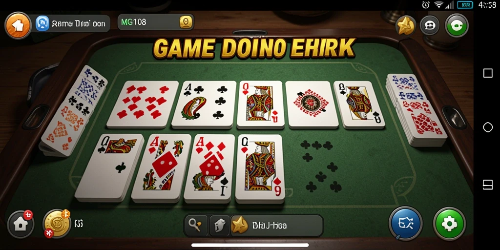 Tampilan gameplay Domino yang seru dan interaktif di MG108.
