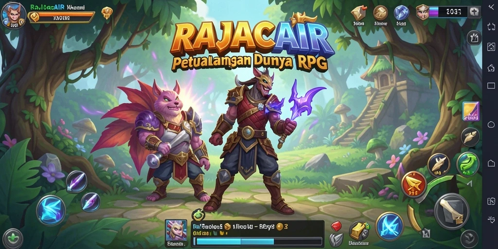 Screenshot gameplay RAJACAIR yang menunjukkan petualangan seru di dunia RPG.