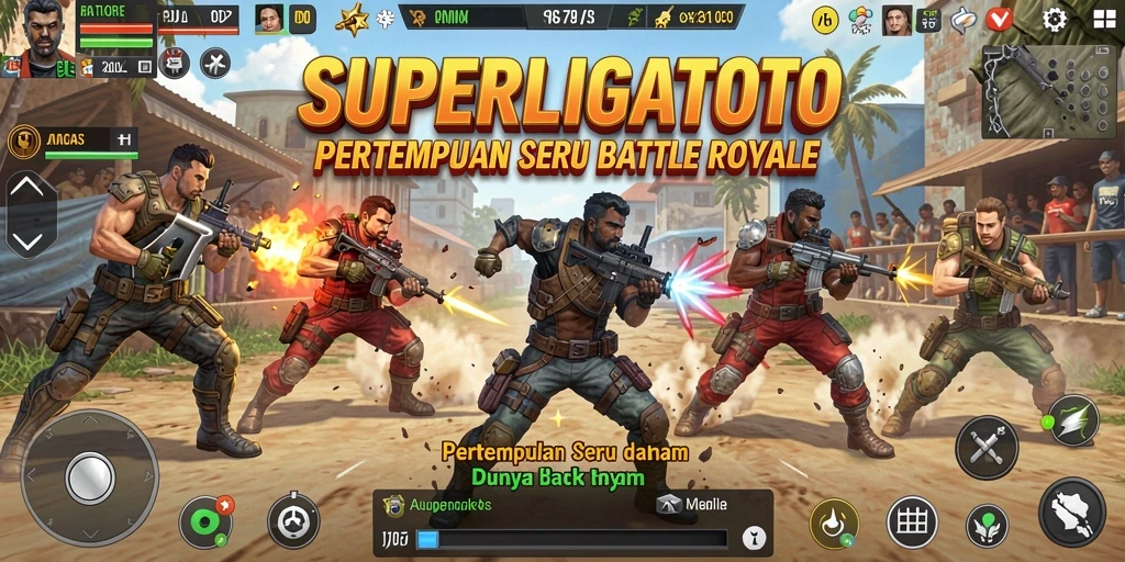 Tangkapan layar menunjukkan aksi seru dalam gameplay Battle Royale.