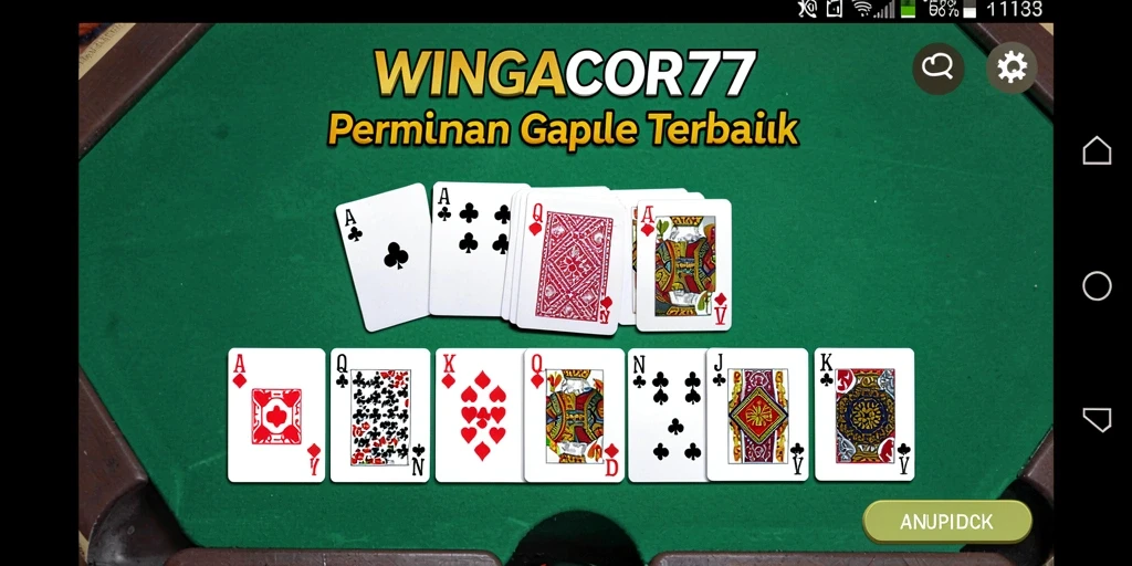 Tampilan menarik dari gameplay WINGACOR77 saat bermain Gaple.